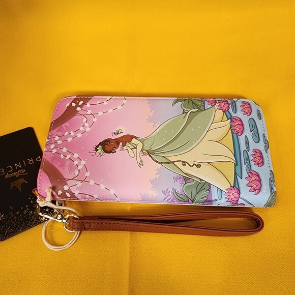 Loungefly Disney The Princess And The Frog Tiana Bayou Sunset Tech Wallet NEW - Picture 8 of 13
